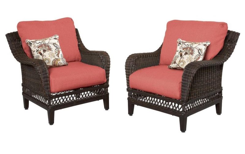 Hampton Bay Woodbury Lounge Chair Cushions for Home Depot Patio Furniture