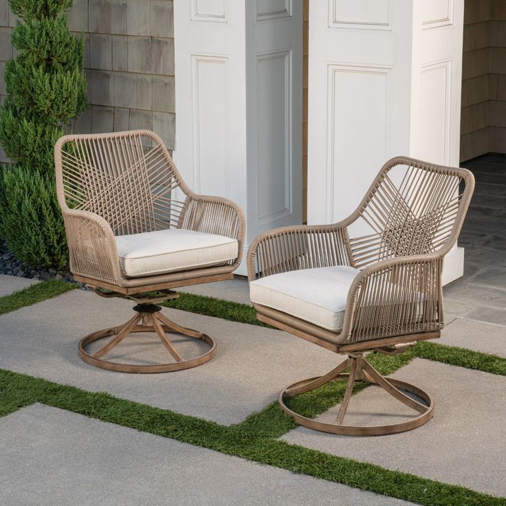 Outdoor Hampton Bay Haymont Swivel Rockers