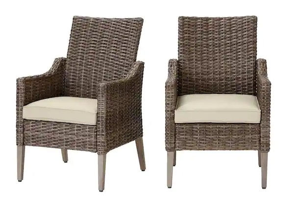 Hampton Bay Rock Cliff Dining Chair Sunbrella Cushions