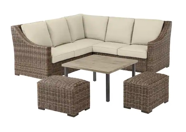 Hampton Bay Rock Cliff Sectional Sunbrella Cushions