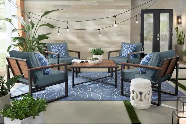 Hampton Bay West Park Seating Set Patio Cushions